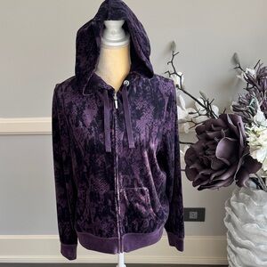 Marks&Spencer Women's Purple Hooded Sweater Jacket. Size M/L